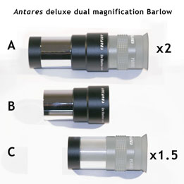 Antares Deluxe 1.25" 2x (and 1.5x) Barlowlins